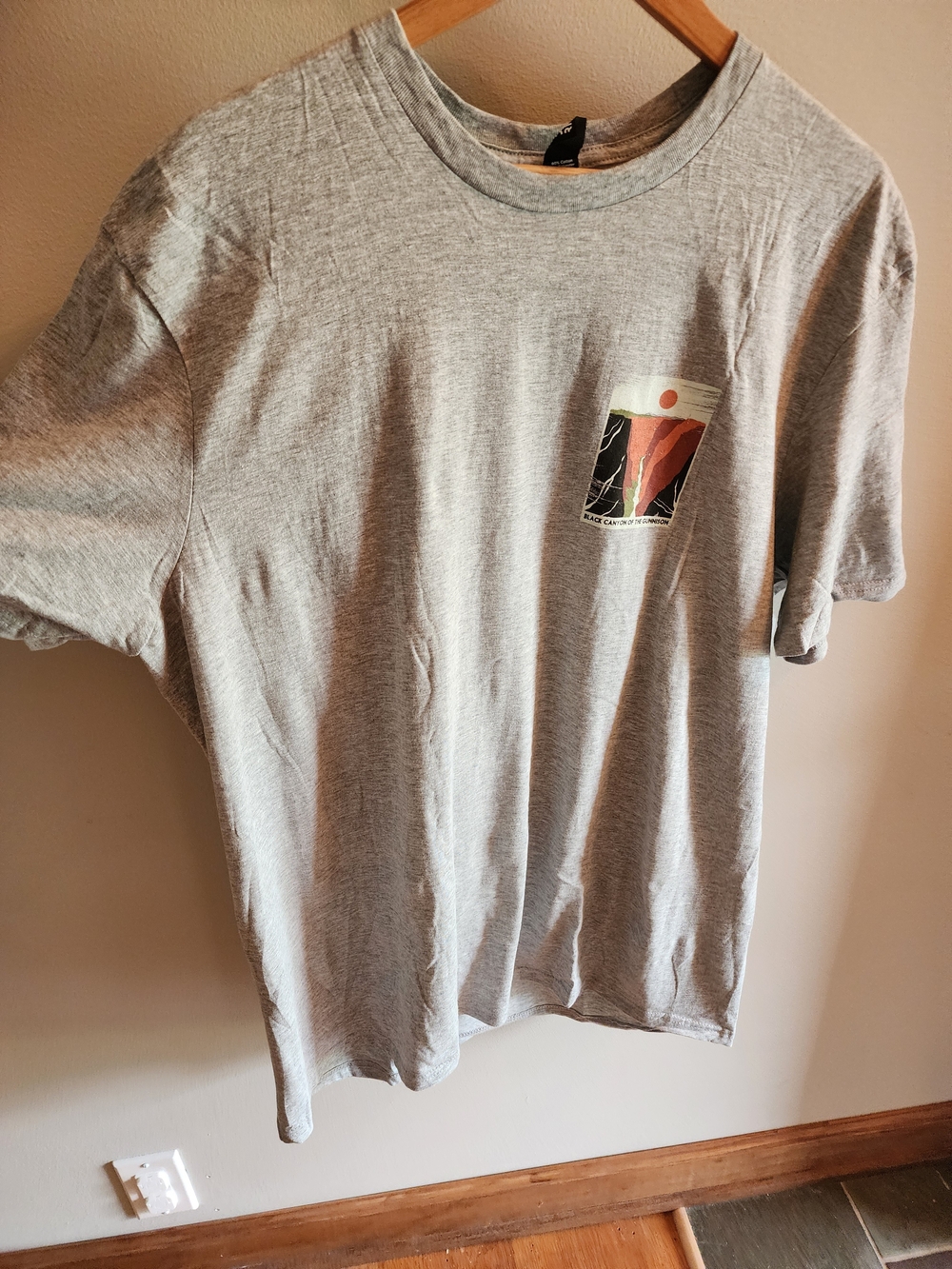Men's Grey Pocket Graphic TeeDistrict Black Canyon of the Gunnison National Park